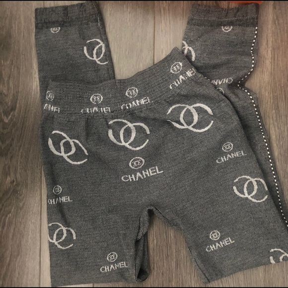 CHANEL Pants - Chanel Logo Thin Thermal Leggings Size XS/S